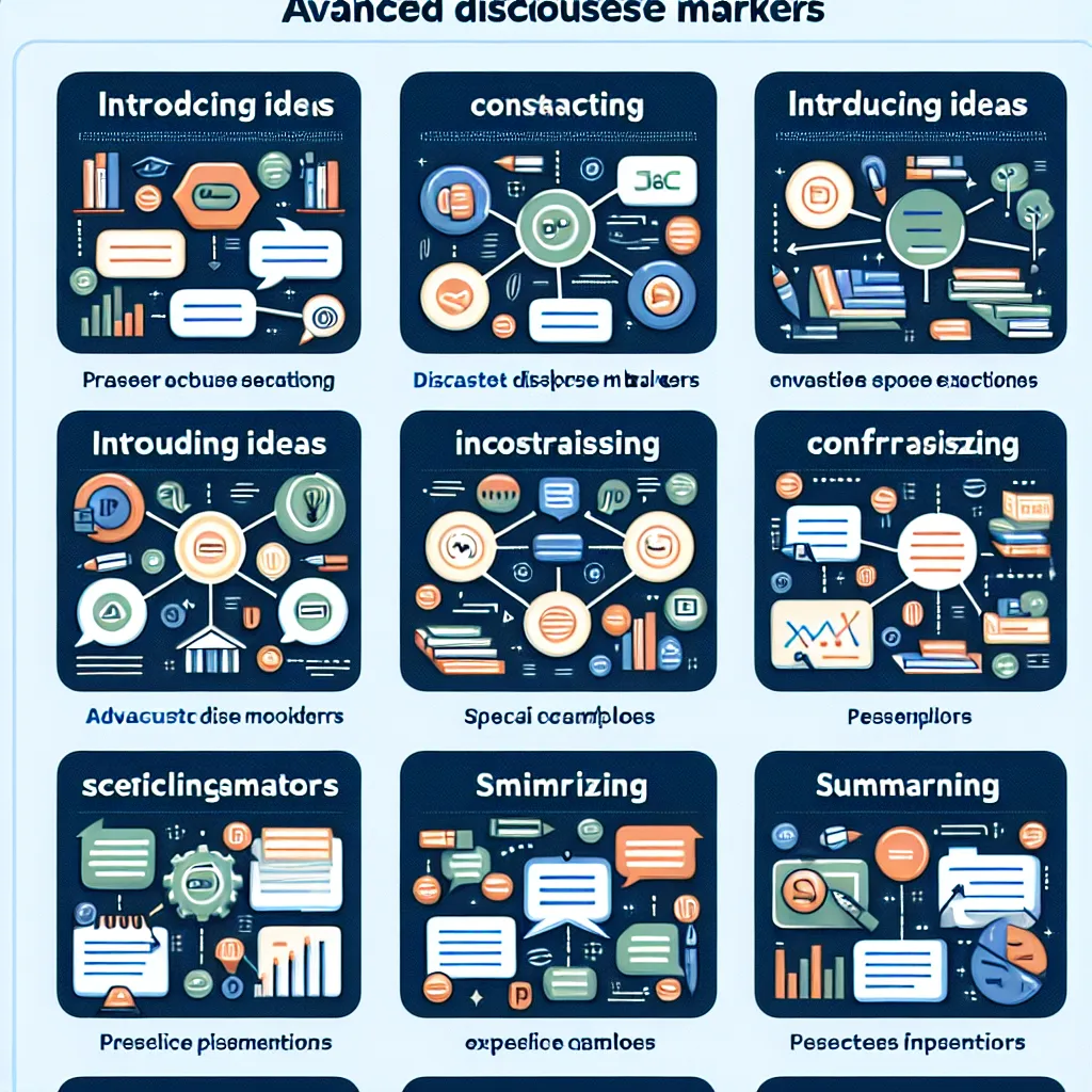 Advanced Discourse Markers Infographic