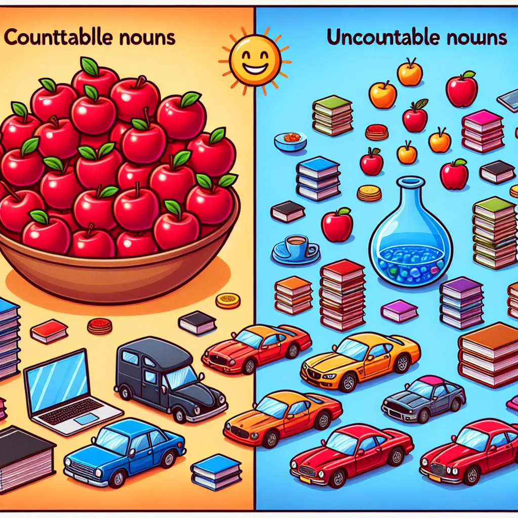 Countable and Uncountable Nouns Concept