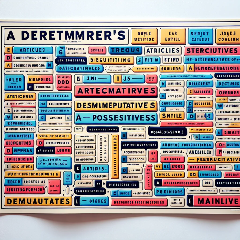 English Determiners Chart