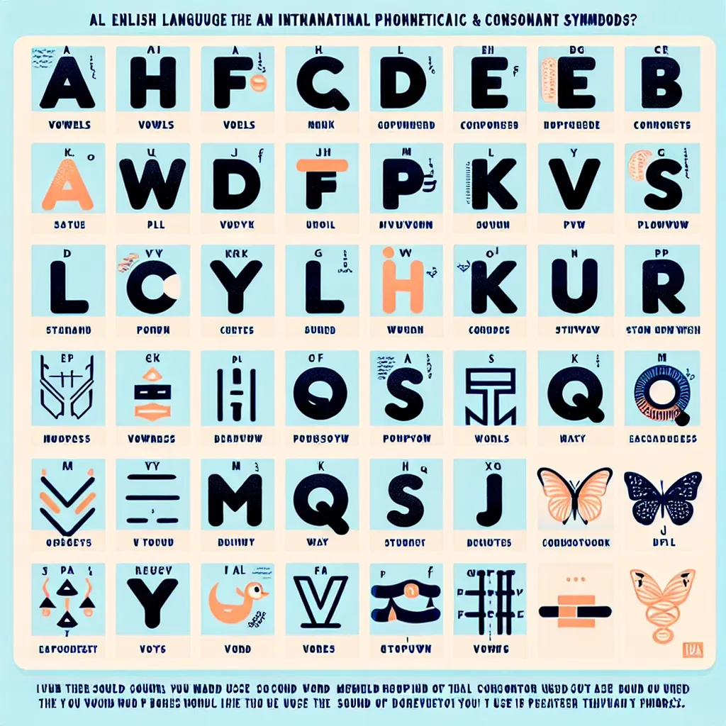 English Vowels and Consonants Chart