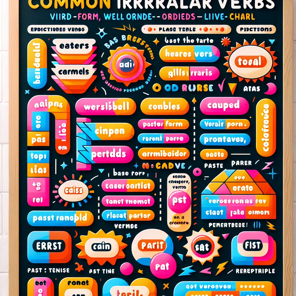 Irregular Verbs Chart