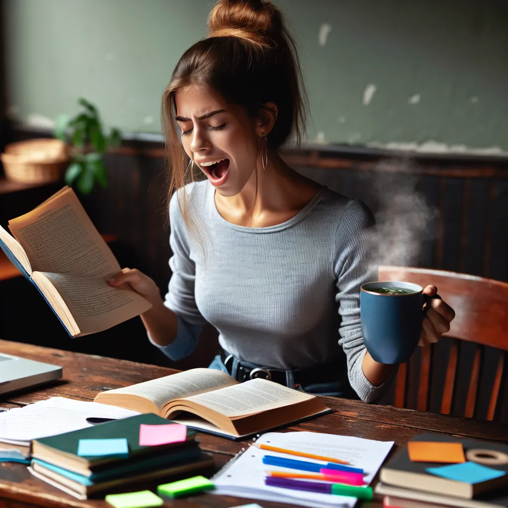 Person reading aloud from a book