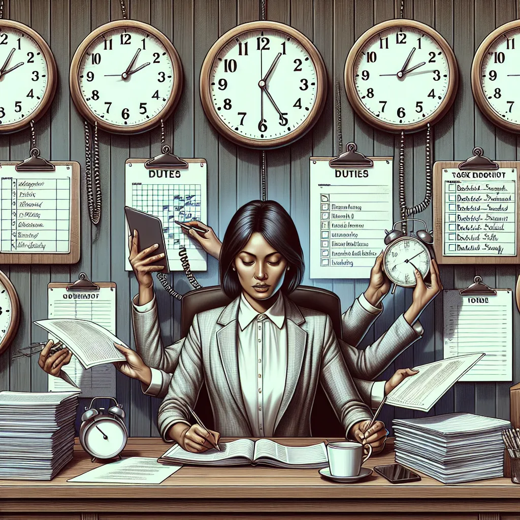 Illustration of person working under pressure