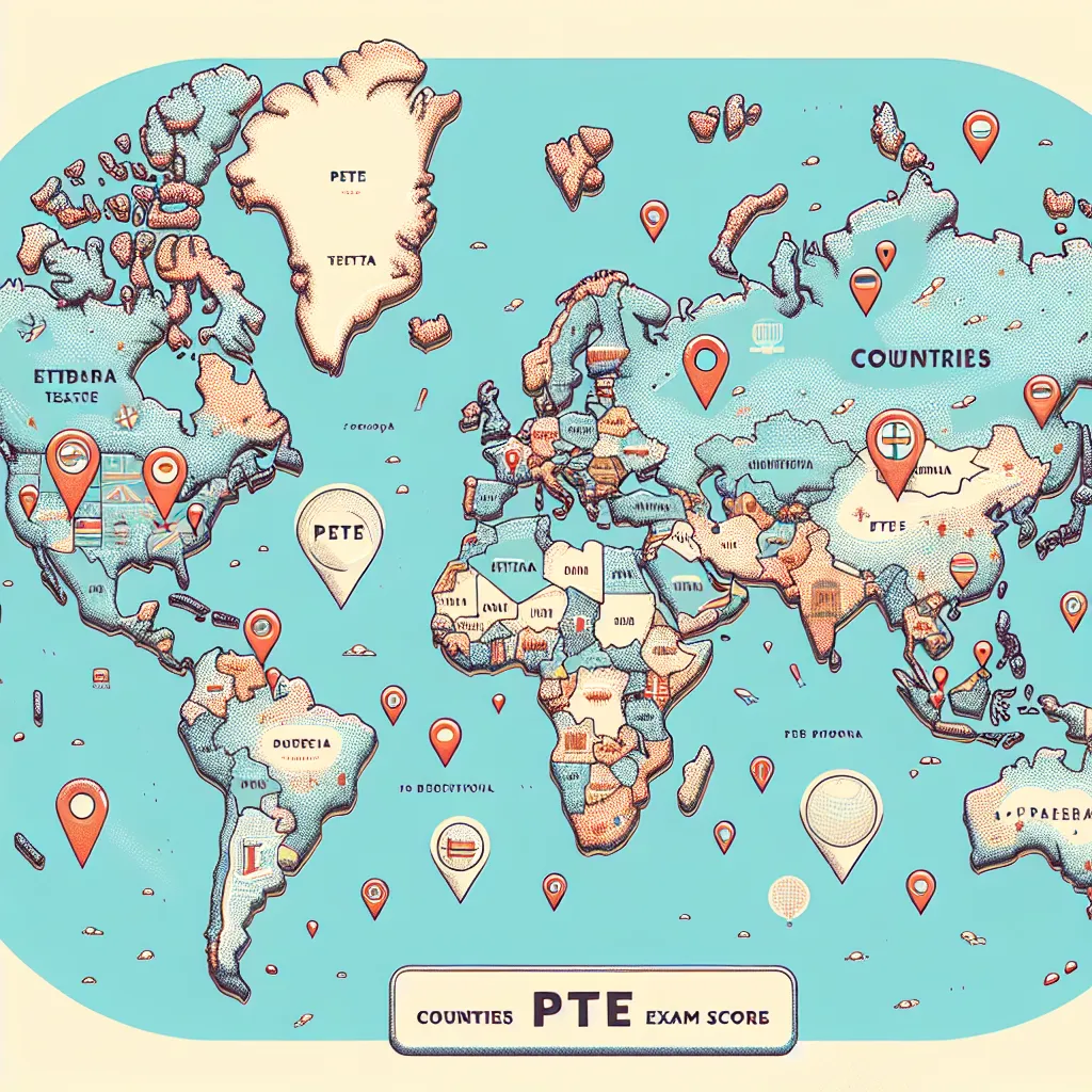 PTE exam global recognition map