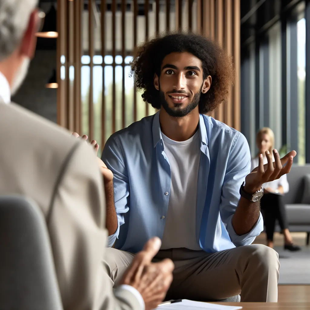 Candidate discussing weakness in interview