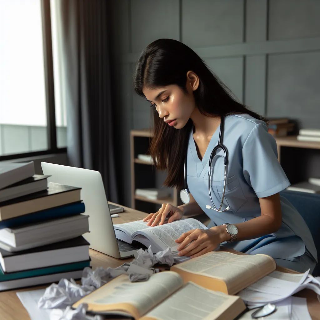 Nurse preparing for interview