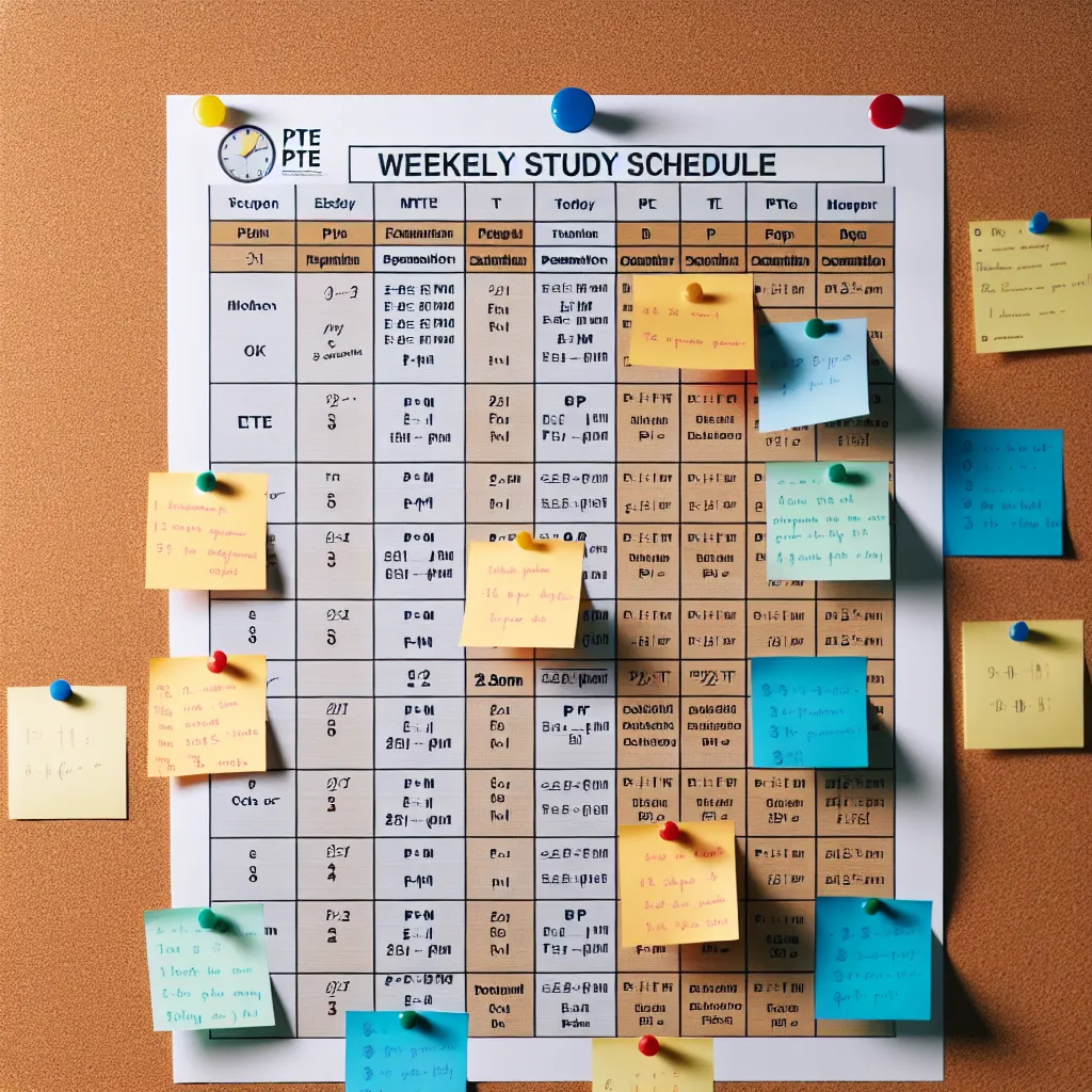 PTE study plan and schedule