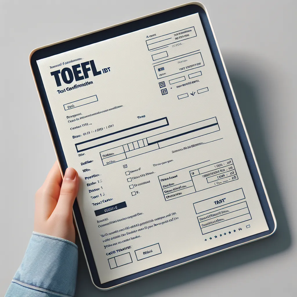 TOEFL iBT Test Confirmation