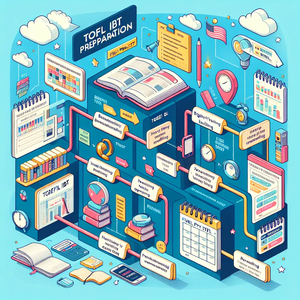 TOEFL preparation timeline infographic