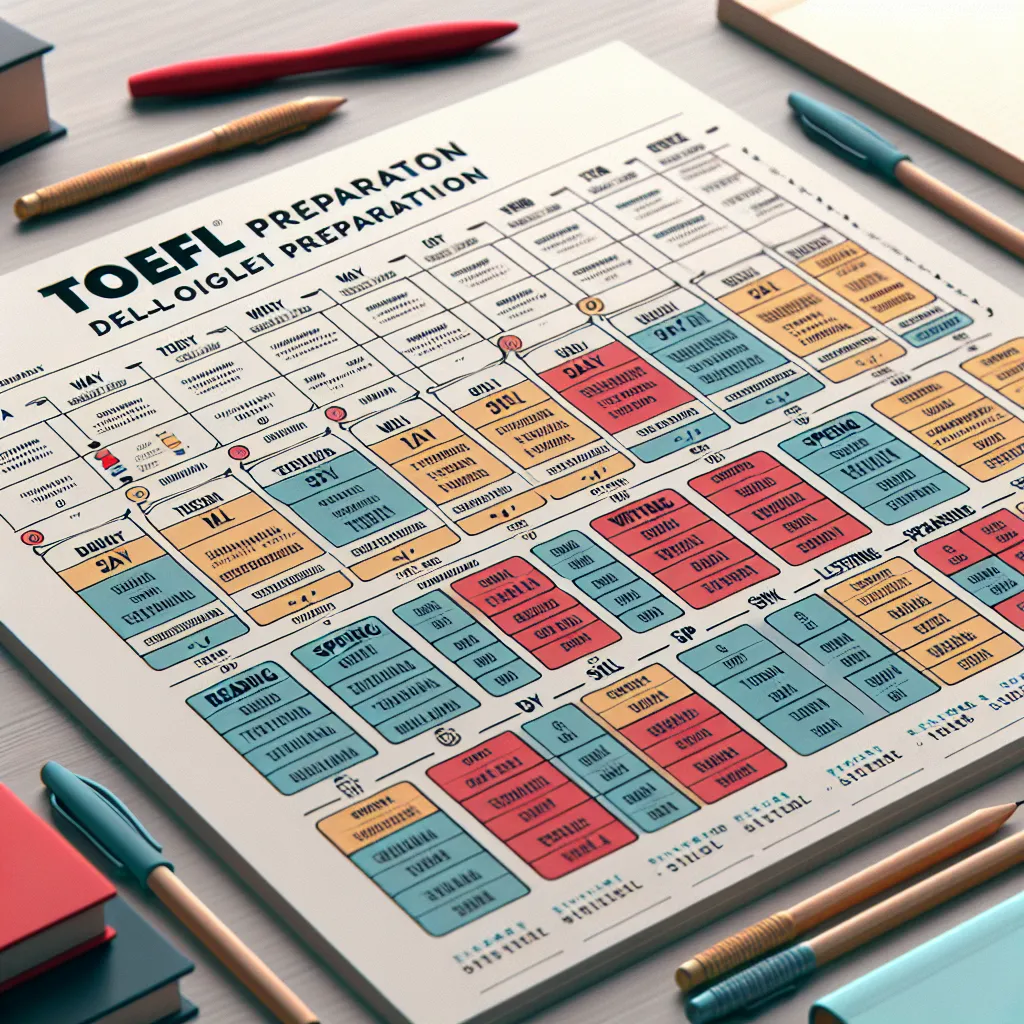 TOEFL study schedule template