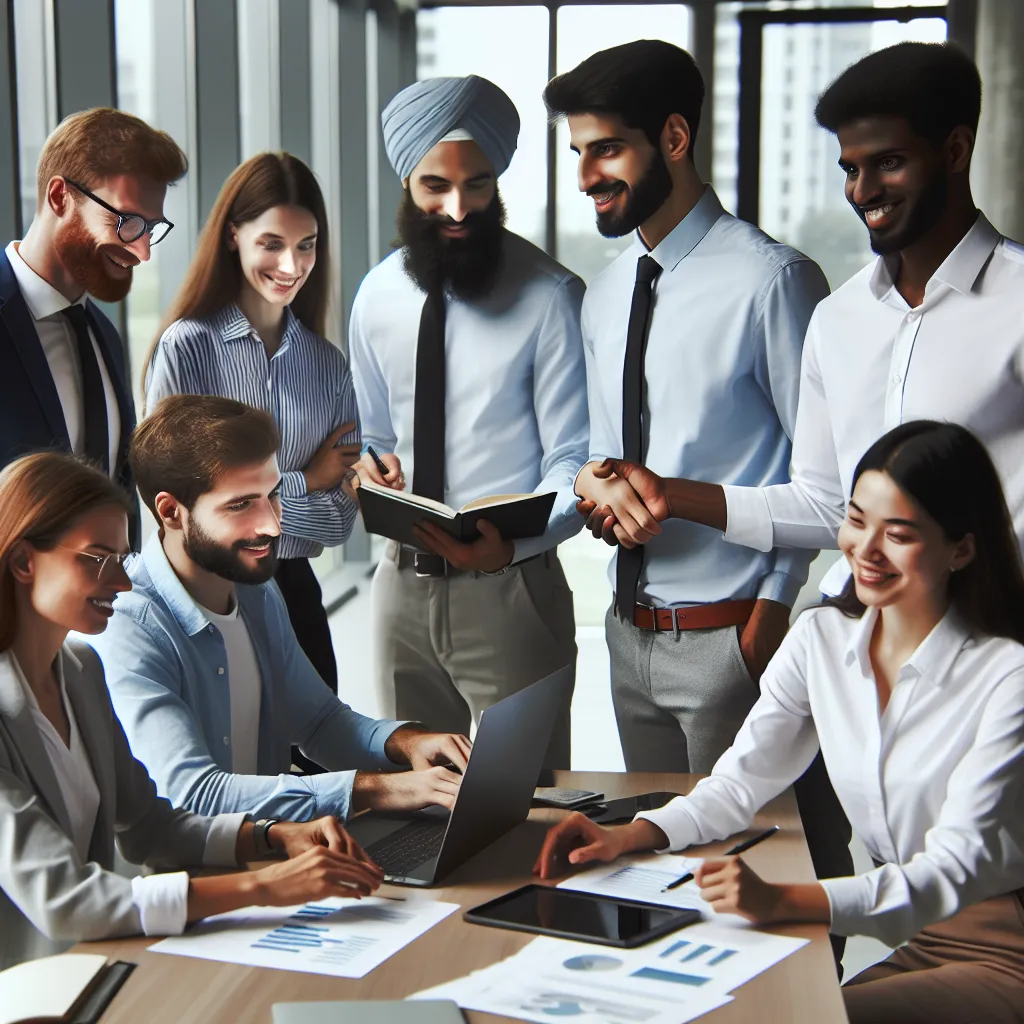 Diverse workplace team